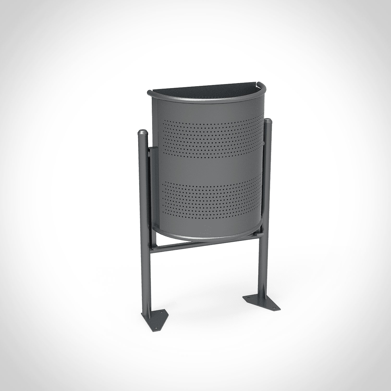 Paperera semicircular de 40 l