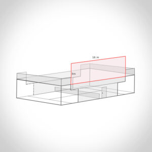 Xarxa de protecció de pàdel lateral 3x16mt.