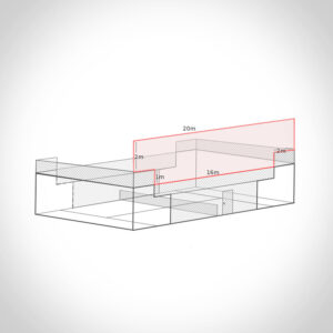 Xarxa de protecció pàdel lateral 3x20mt.